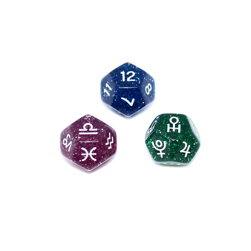 实物占星骰子星座筛子色子学习资料 流萤款 资料