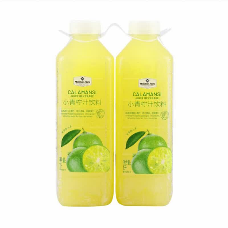 山姆超市membersmark小青柠汁饮料菲律宾时令青柠酸甜爽口小青柠1l2瓶