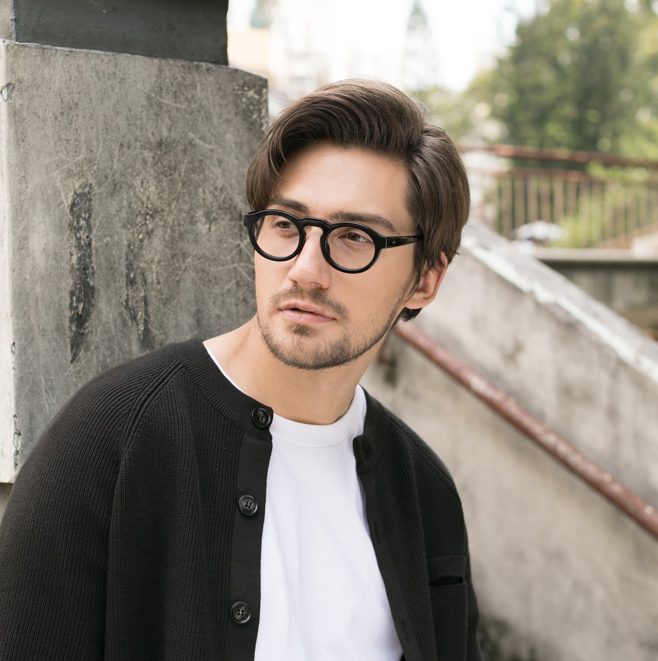 【官方精品】高档品牌坂本龙一同款眼镜近视眼睛框男复古板材眼镜架黑