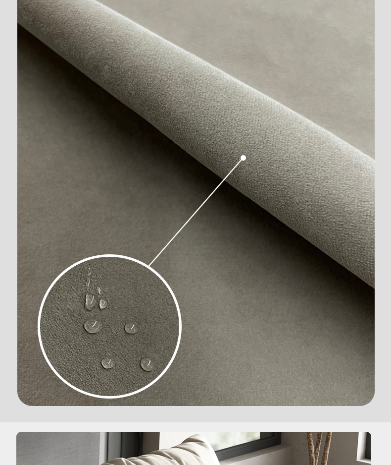 优宜乐巢 云朵沙发客厅小户型意式极简纳米磨砂科技布沙发北欧三人位