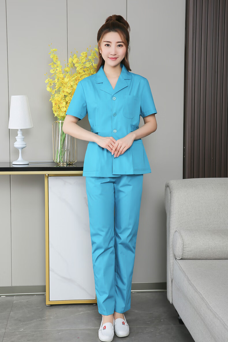 护理服月嫂工作服装护士服分体套装长袖冬装女短款牙科口腔护工冬季