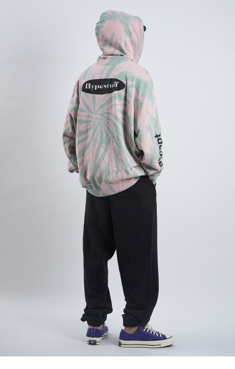 inxxstreethypestuff21秋新品潮牌宽松圆连帽卫衣男女款深粉xl