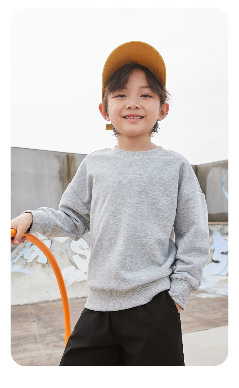 Jeanswest Boys' Sweatshirt, Spring And Autumn Style 2026, Children's Long-Sleeve Spring Outfit, Round Neck Top for Older Boys, Trendy Clothing 5