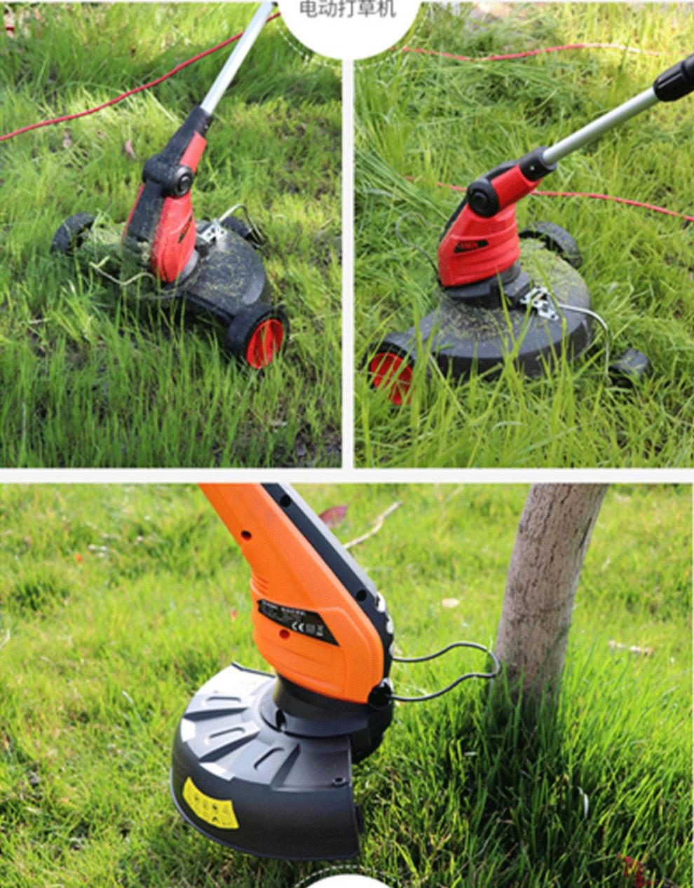 草坪修剪器电动割草机小型家用除草器草坪修剪机割草打草机草坪220伏