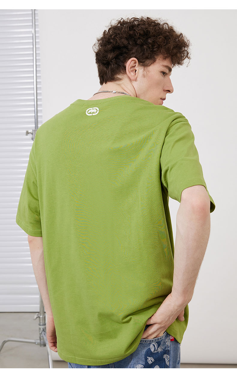 qee联名款ecko犀牛短袖t恤男潮牌2020新款喷绘3d玩偶印花情侣款上衣