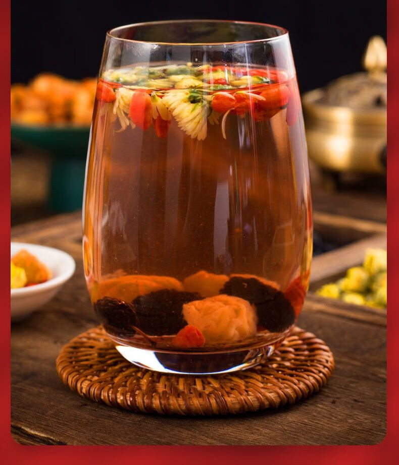 fghgf 枸杞桑葚菊花龙眼肉桂圆菊花茶组合熬夜加班男女疲累喝的养生茶