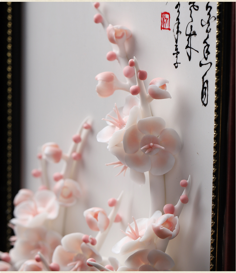 陶瓷花创意墙面装饰品挂件个性房间客厅墙上墙壁挂饰花d16301a壁挂