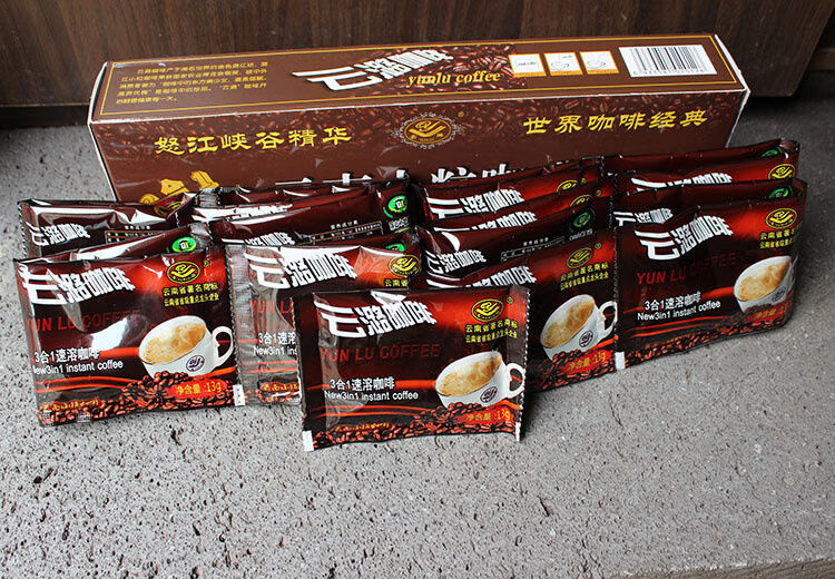 云南保山潞江坝小粒咖啡云潞咖啡3合1速溶咖啡三合一1条20袋装 260g