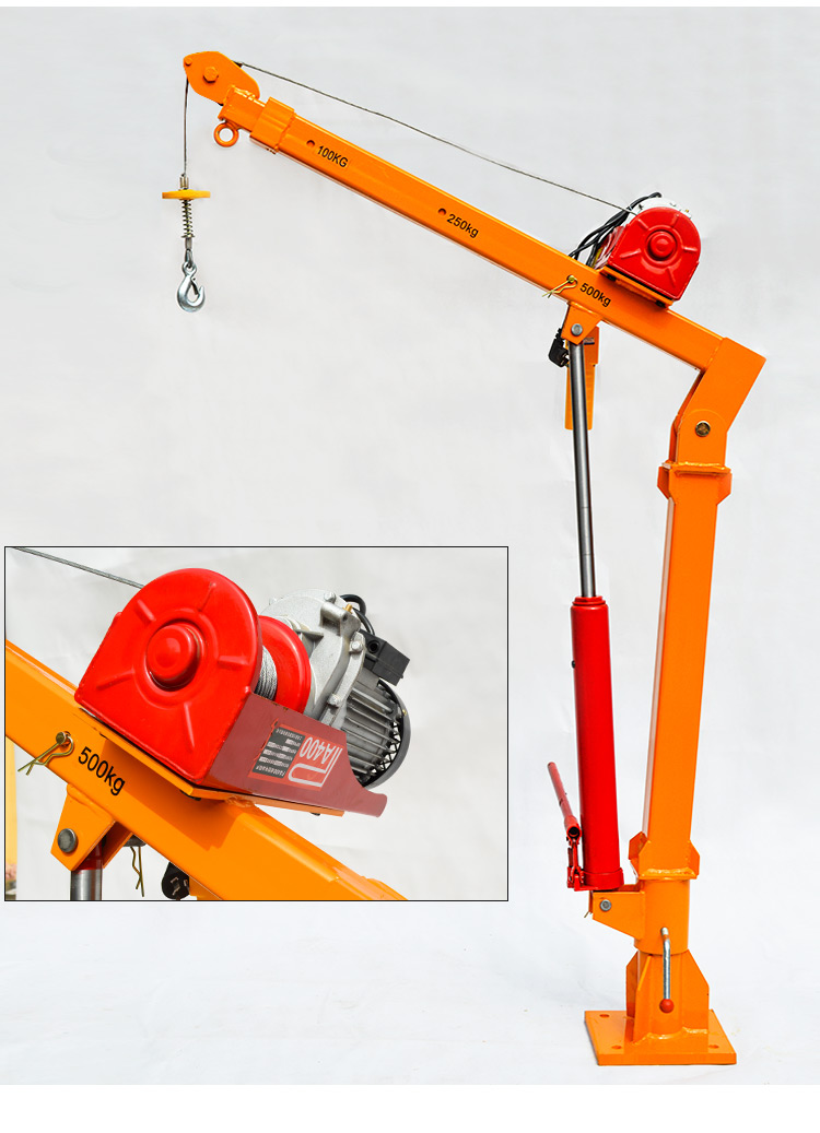 定制车载吊机12v24伏1吨电动葫芦220v货车起重机随车吊车用小型吊运机