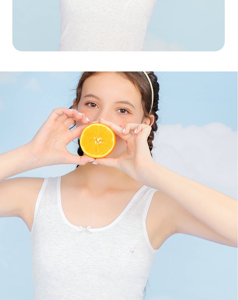 2件南极人发育青春期小背心初中高中女学生防走光内衣少女抹胸无痕