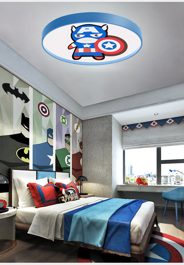 雷士照明官方旗舰自营奥特曼儿童房灯 男孩房间灯现代简约led吸顶灯