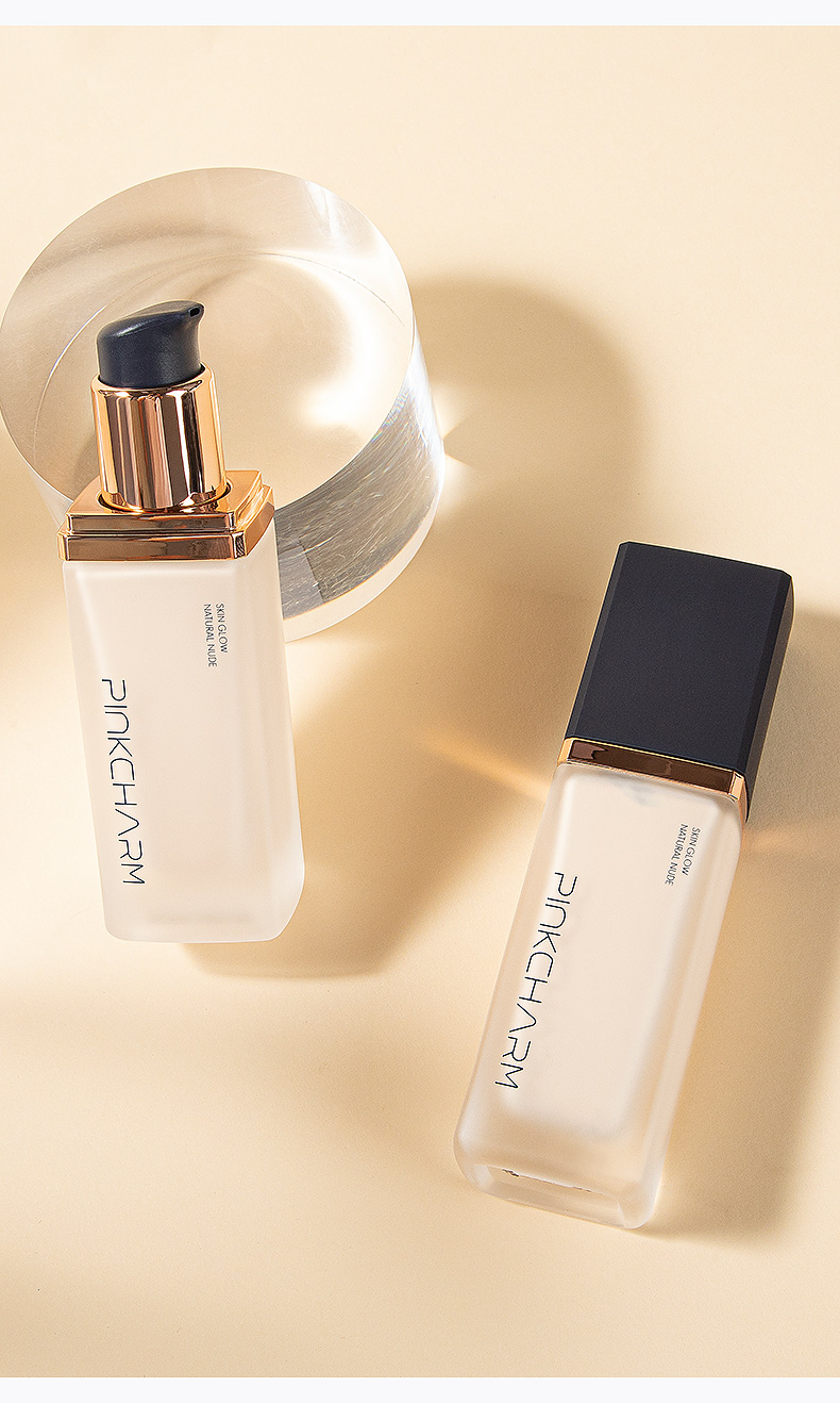 【京选专营】pinkcharm 莹润水光粉底液裸感遮瑕丝滑