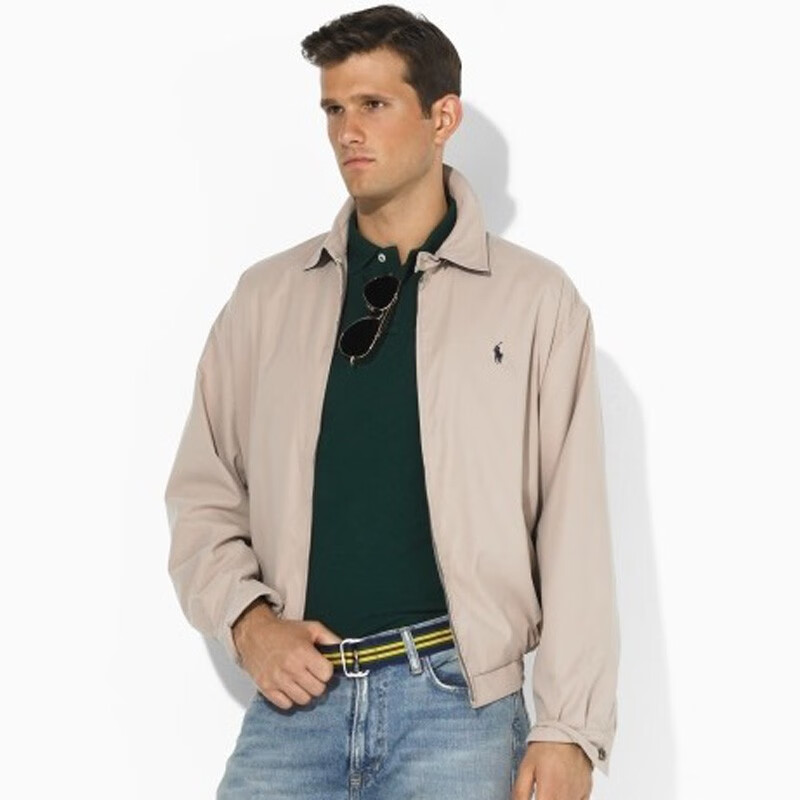 海购拉夫劳伦美国polo外套男小马标翻领专柜保罗夹克秋冬宝蓝色l码