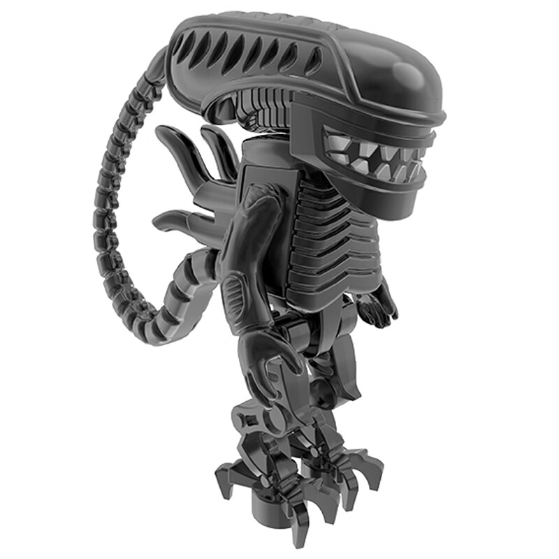 大电影异形杀手铁血战士拼装人仔pg825积木儿童moc玩具 异形 三款套装