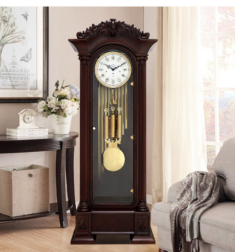 枫叶(mapleleaf)客厅大钟赫姆勒机械落地钟德国进口九音管机械12音簧