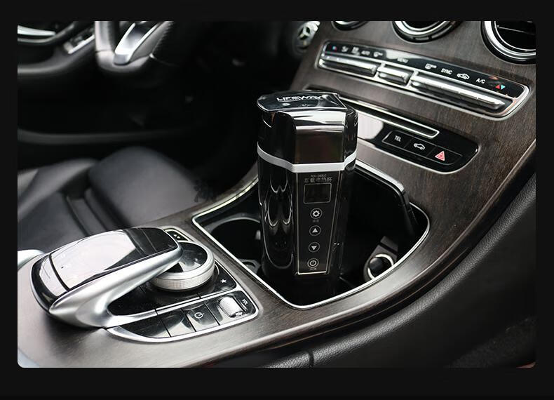 适用于21款奥迪e-tron专用保温杯e-tron车载烧水壶长途加热茶水杯智能