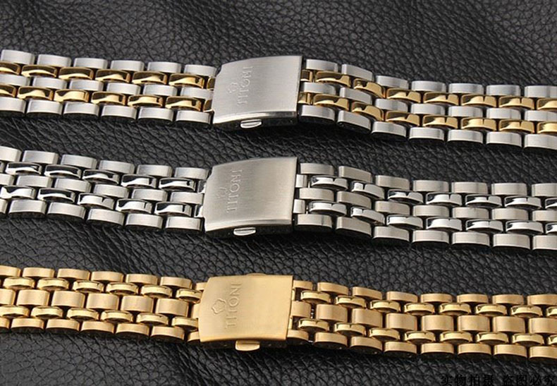 梅花手表表带原装 titoni梅花表带宇宙系列钢带男777/sy精钢手表带