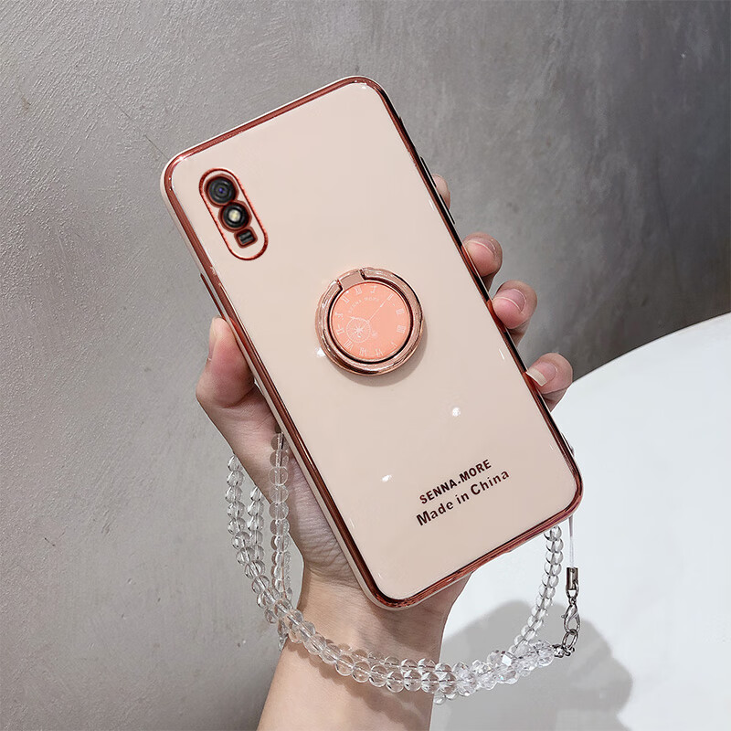 mogdey 小米红米9a保护壳redmi9a手机套红米九a电镀软壳a9女款挂脖子m