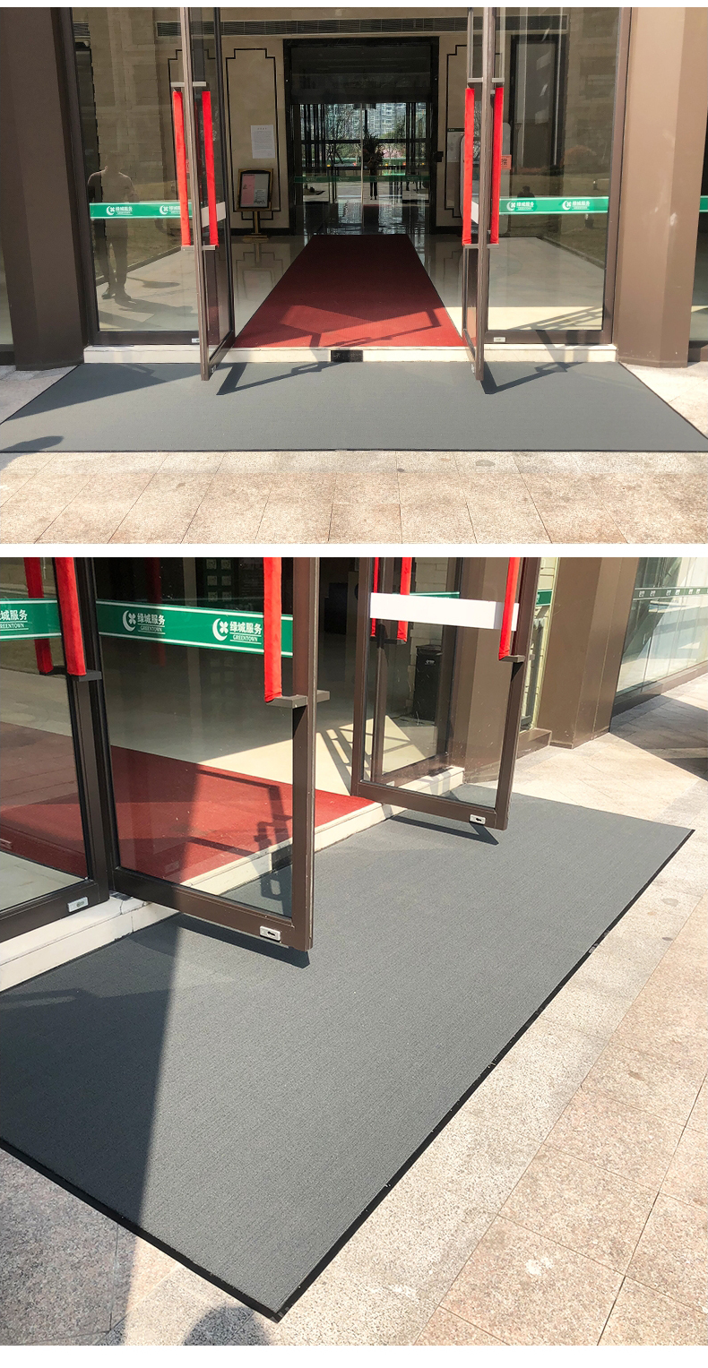 卡之蓝酒店大门口防滑地垫商场进门门垫入户防尘垫家用吸水脚垫酒红色
