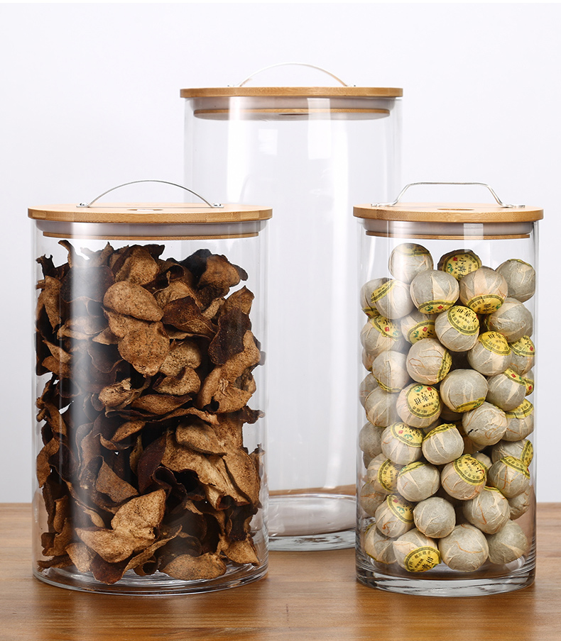 山德堂加厚玻璃密封罐虫草药材储存罐中药展示瓶茶叶罐陈皮储物罐45升