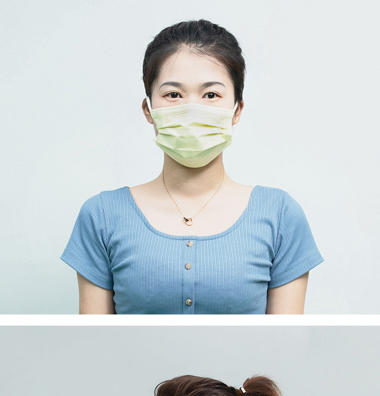 芭雅莲宽带口罩宽耳带三层防护男女成人白色黑色粉色不勒耳现货净白