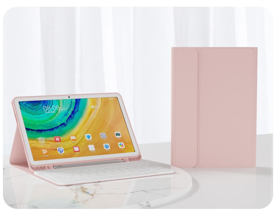 4保护套适用华为2022款平板matepad带笔槽matepad11 樱花粉 键盘 鼠标
