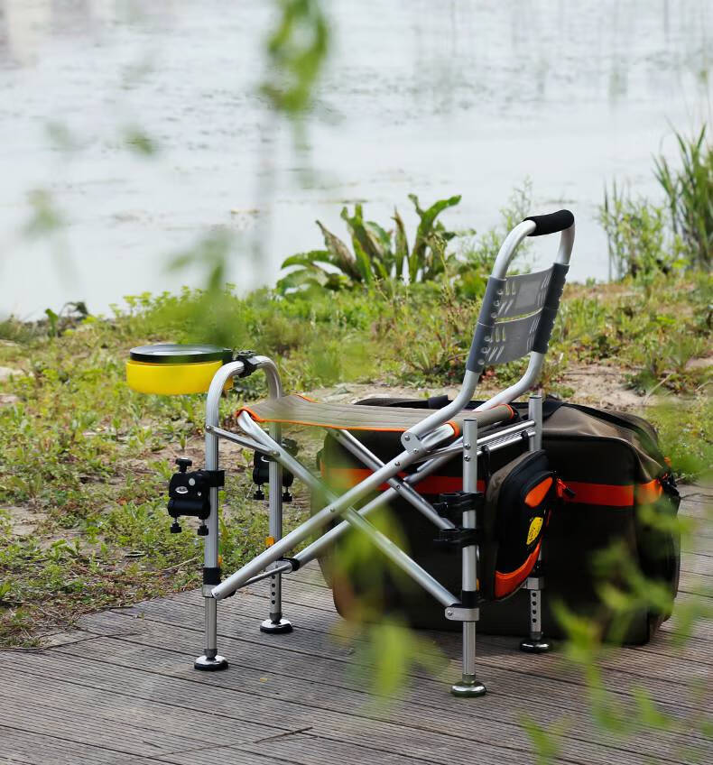 金阁钓椅铝合金可折叠钓椅钓凳钓台可升降钓鱼椅子渔具垂钓单肩包尼龙
