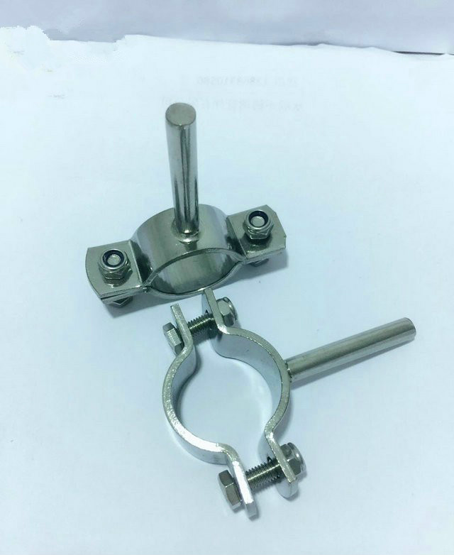 304不锈钢可调节底座管道支架伸缩管子夹pvc水管卡夹管箍固定管托 4分