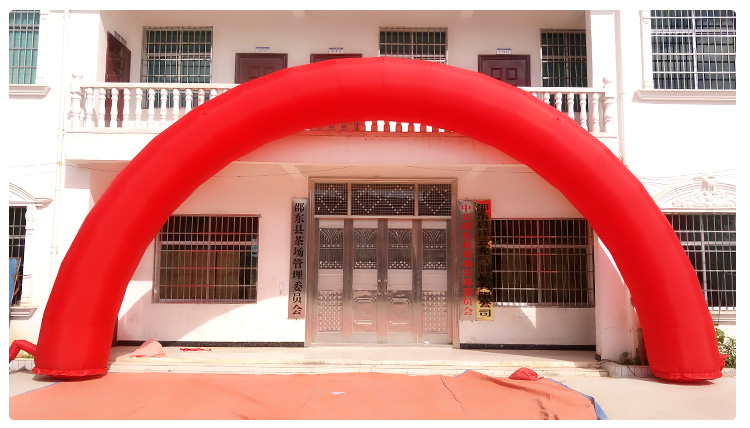 庆典开业彩虹门婚庆金色充气拱门6米8米10米双龙立柱拱门气模定制 15