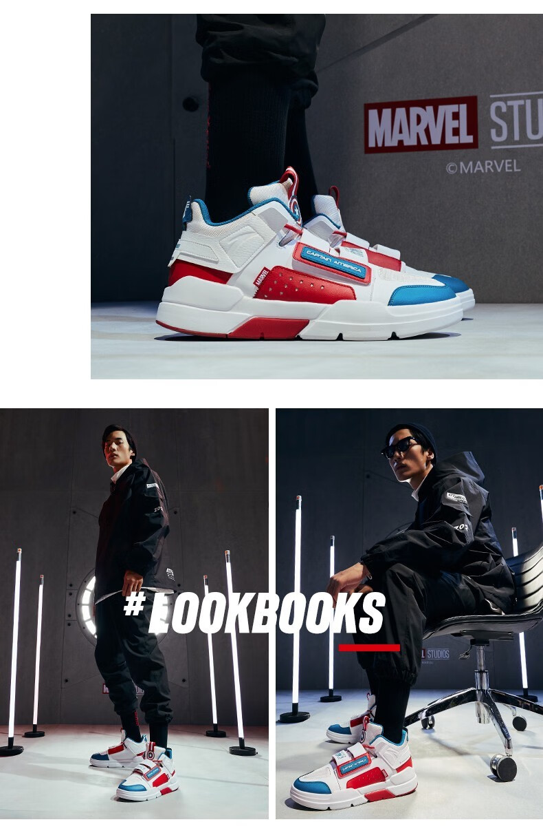 漫威鞋子安踏男鞋复联marvel2020春季新款运动潮流休闲鞋男 【黑寡妇