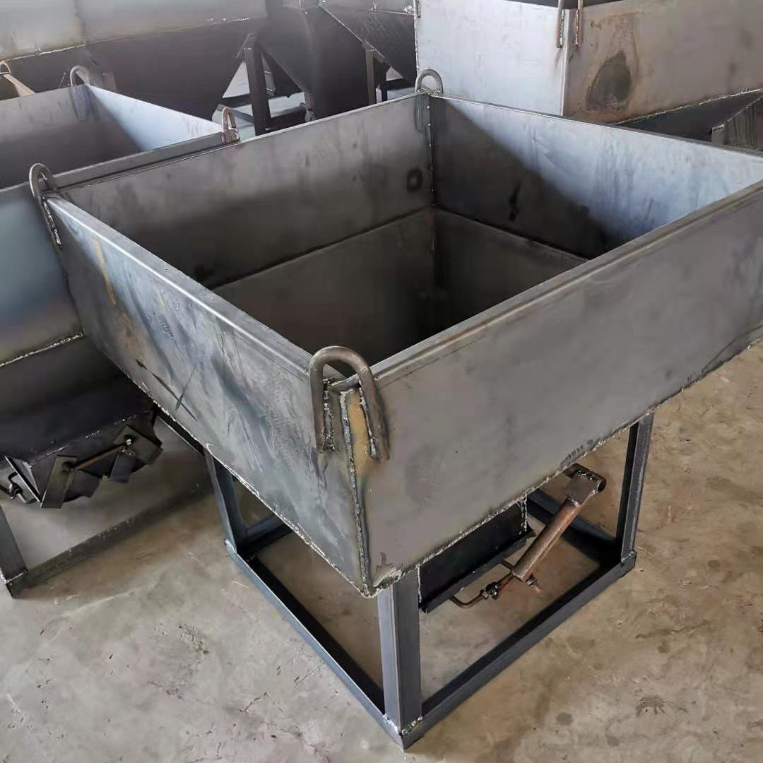 工地下灰料斗混凝土灰盘砖斗斜口下料吊车通用各种型号料斗 圆形料斗