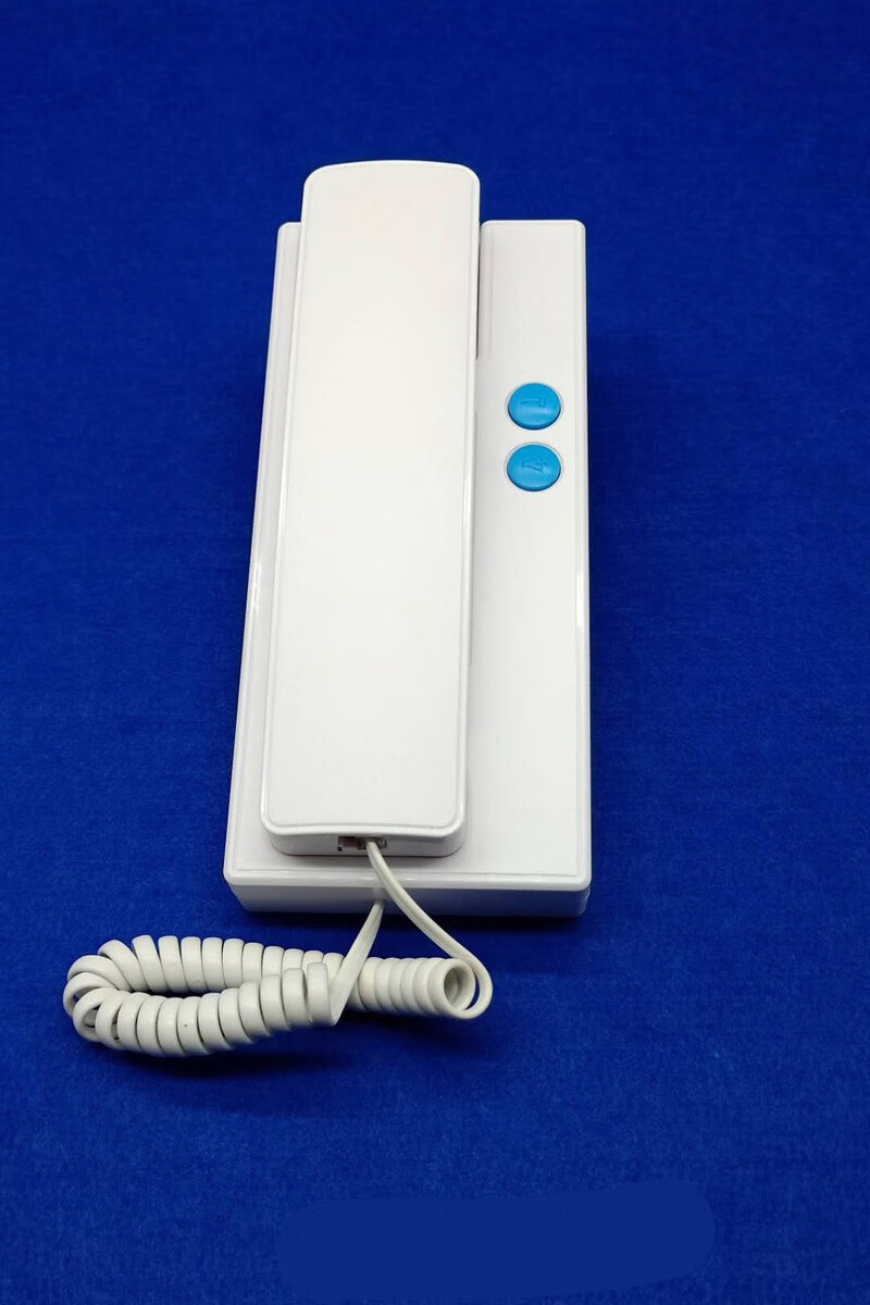 对讲门铃家用楼宇门禁分机电话非可视两4线室内机 兼容誉诚2线金色