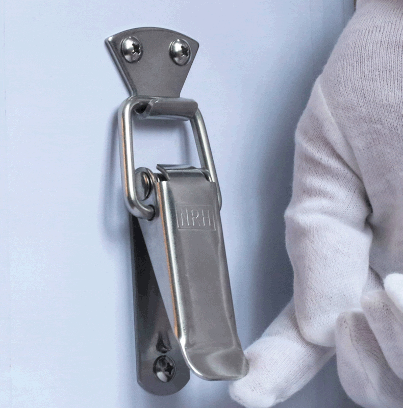 304不锈钢箱扣弹簧搭扣工具箱锁扣卡扣铁柜门钩扣锁鸭嘴扣510639304钢