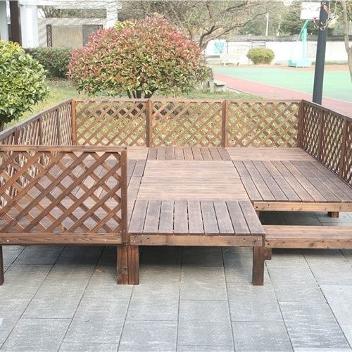 户外庭院防腐木地台露台防腐木平台榻榻米组合平台移动舞台高地板长
