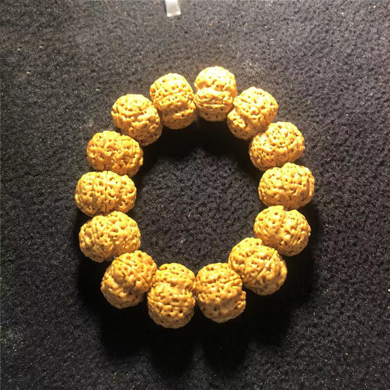 卓烁 至尊尼泊尔大金刚菩提子手串 矮碟航母桩5瓣天然平头梅花双龙