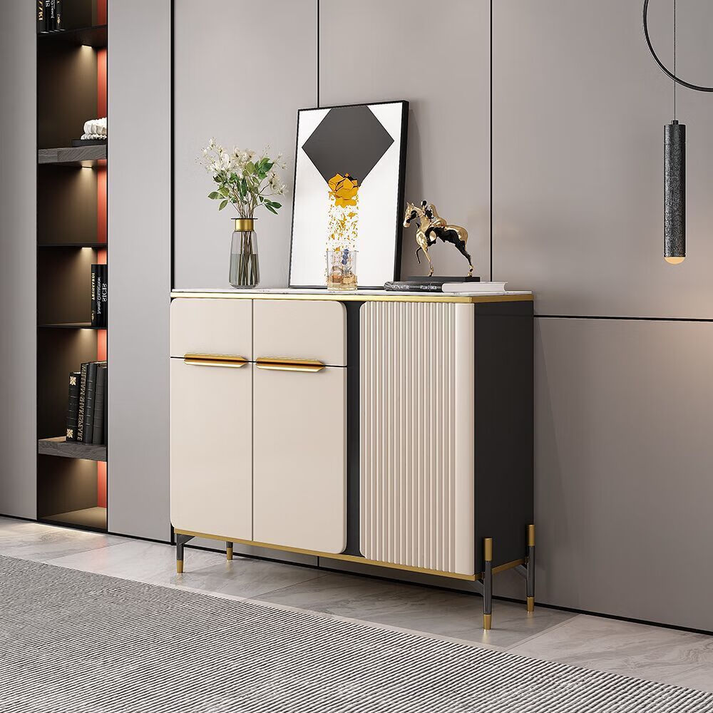 尊利莱null极简轻奢岩板家用大容量超大客厅高端鞋柜入户阳台储置物靠