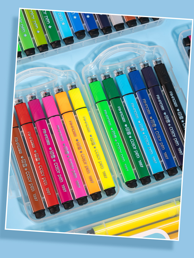 36色套装12色幼儿园绘画24色宝宝涂色画画笔48色颜色笔小学生美术专用