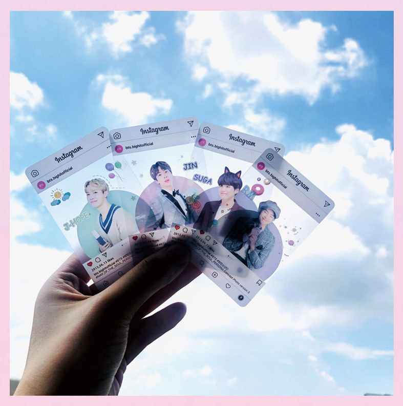 2022新款防弹少年团小卡 防弹少年团ins透卡应援小卡片田柾国金泰亨朴