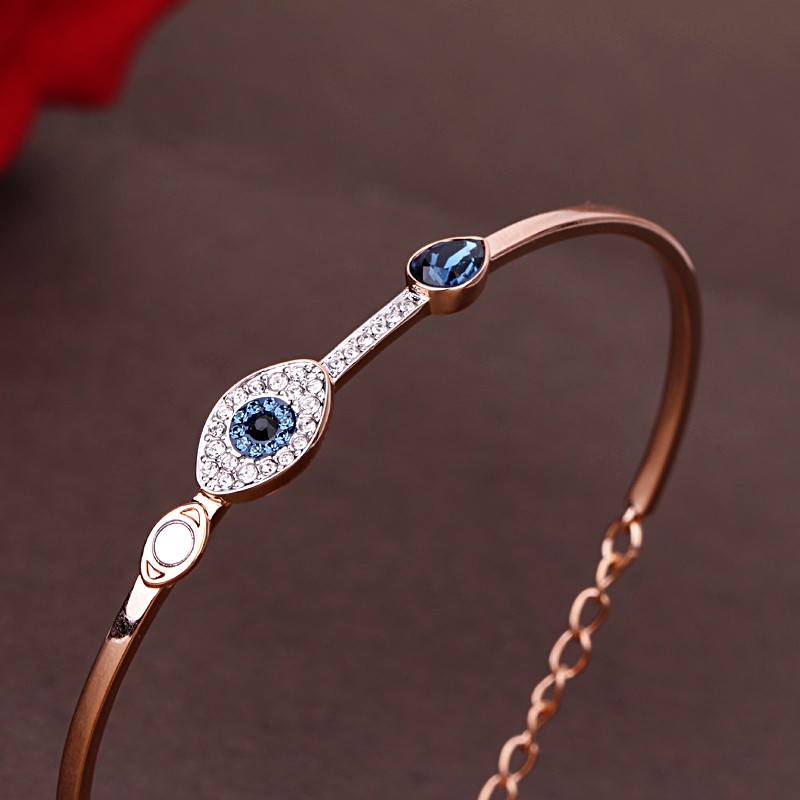 swarovski 施华洛世奇仿水晶经典恶魔之眼手链手镯 情人节礼物 送女友