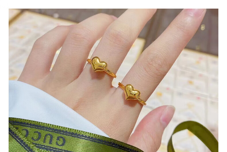 老凤凰个性简约蛇形5g黄金戒指足金999女生戒指指环黄金戒指情人节日