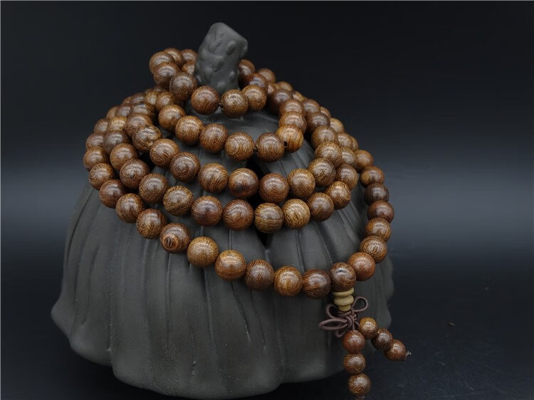 吉瑞凰 金丝檀木手串金丝楠木108颗楠木佛珠项链文玩手珠手链男女款