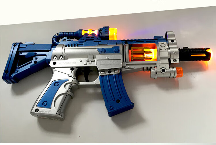 儿童宝宝玩具枪吃鸡男孩冲锋枪小孩ak装备awm玩具抢模型 玩具【蓝色】