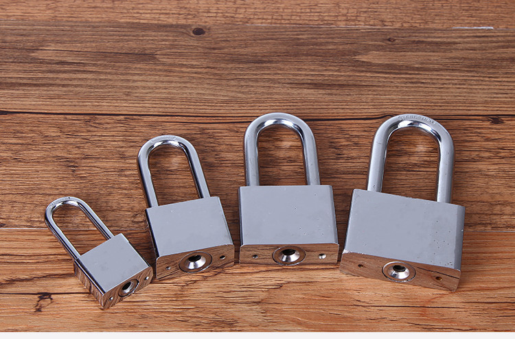 仿不锈钢挂锁子母锁二级管理子母钥匙通开挂锁可刻字打码 购买前亲