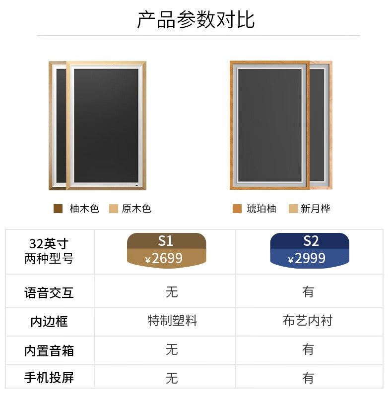 京东方boe画屏s232英寸画壁高清艺术广告智能语音显示器电子云相册s2
