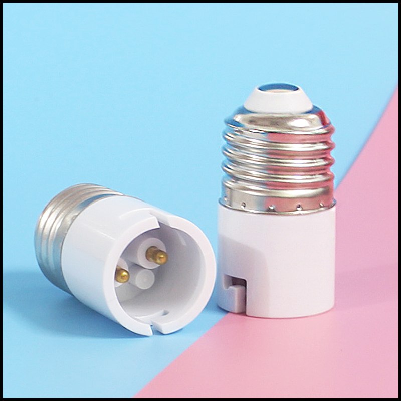 老式卡口转大螺口转换灯头灯座led灯具转换器卡扣灯泡 外e27内b22