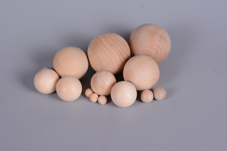 木球圆实木圆球手工diy小珠子无孔 实心木头球大木球小木球1-9cm 荷木
