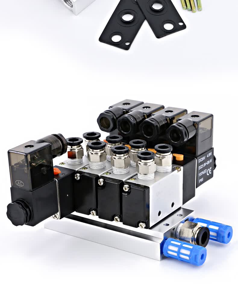 汇流板4v210-08气动电磁阀底座配件阀板安装连接盲板密封片亚德客 11