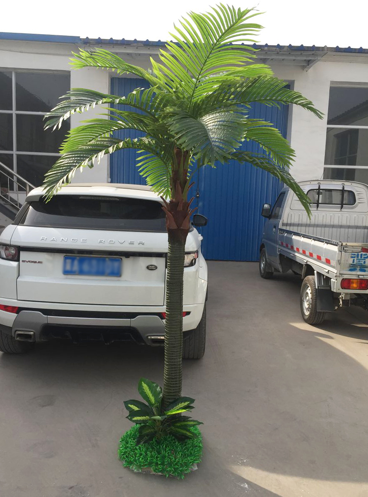 仿真椰子树假椰树大型商场道具热带棕榈树保鲜弯杆摆设假树椰子树