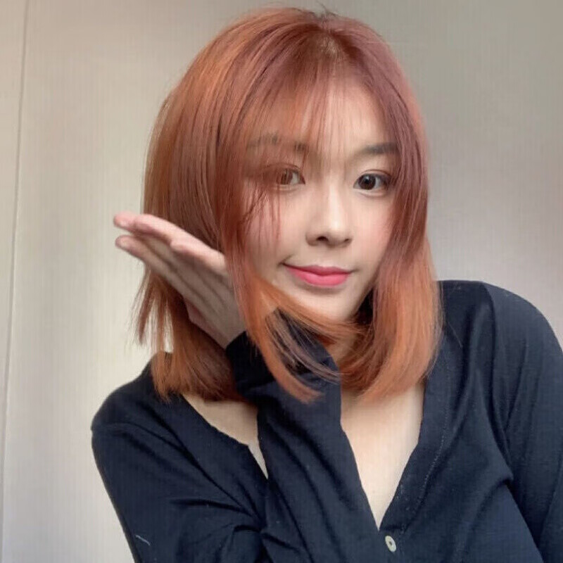 2021年流行青木亚麻灰街拍网红染发剂彩色烟熏灰橘棕色金女生显白染发