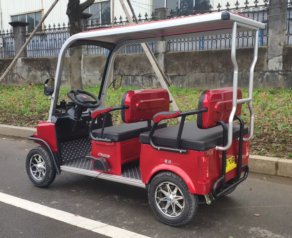 4人用豪琦h6电动四轮车四轮电动车成人电动代步车代步车四轮车电动车